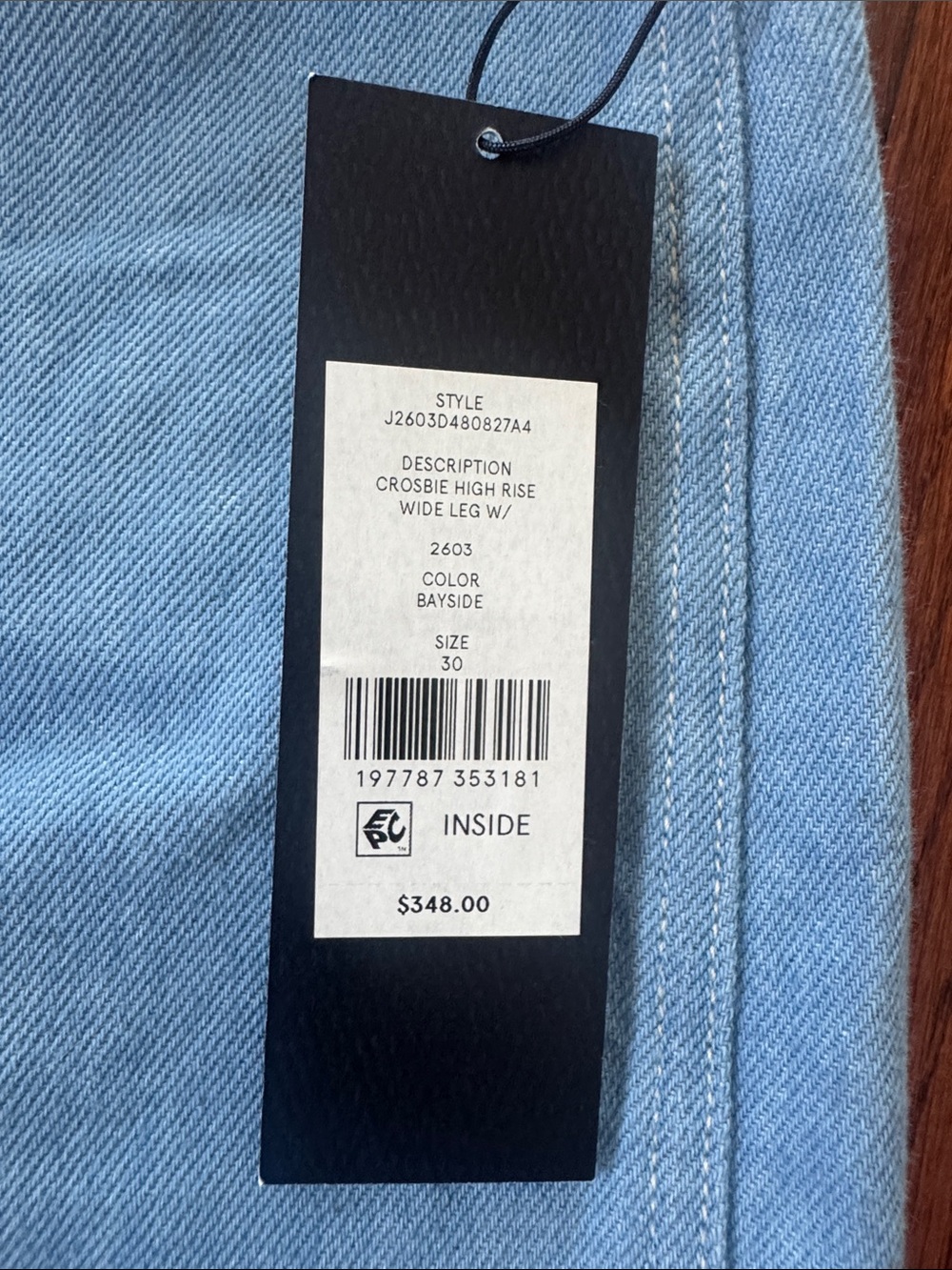 Veronica Beard Light Blue crosbie High-Rise Wide-Leg Jeans - Picture 5 of 5